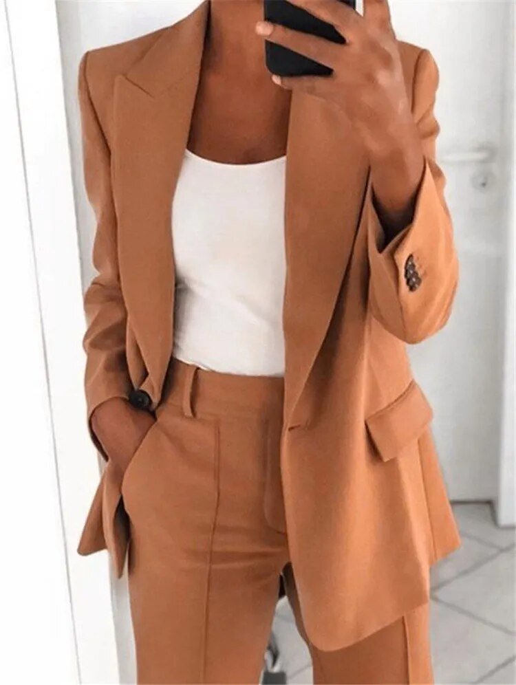 Women's Stylish Blazer Suit - Flattering Fit for Any Occasion-The Yellow Prime