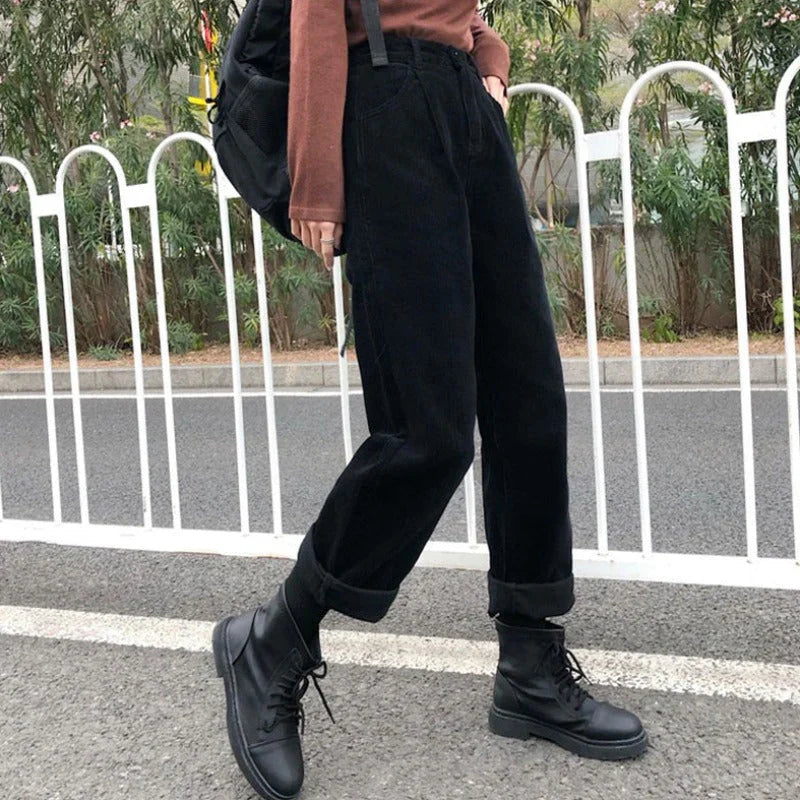 Women's Stylish Corduroy Pants-The Yellow Prime