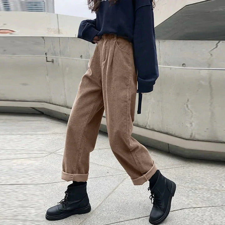 Women's Stylish Corduroy Pants-The Yellow Prime