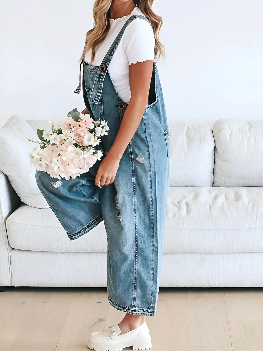 Women's Stylish Denim Trousers-The Yellow Prime