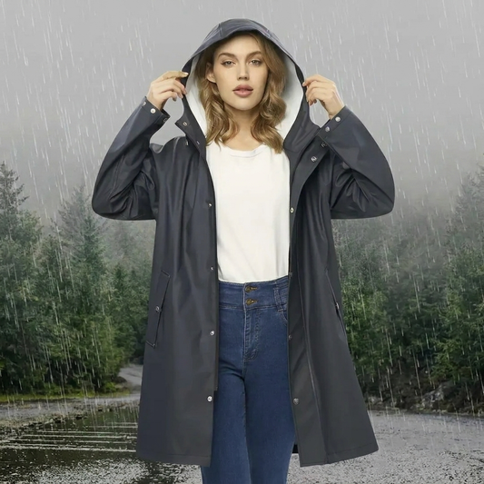 Women's Stylish Hooded Raincoat-The Yellow Prime