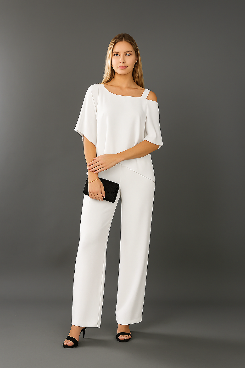 Women's Stylish One-Shoulder Casual Jumpsuit-The Yellow Prime