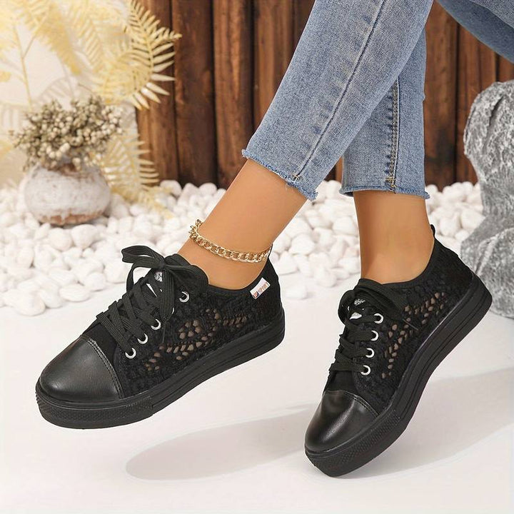 Women's Stylish and Breathable Lace Sneakers-The Yellow Prime