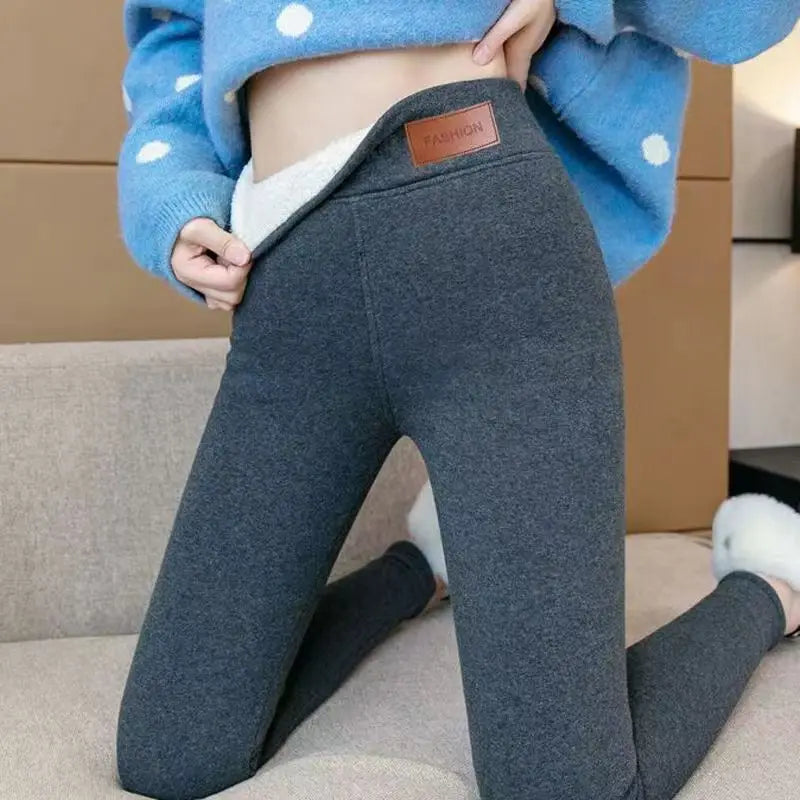 Women's Thermal Fleece Leggings - Warm, Elastic, High Waist Tights-The Yellow Prime