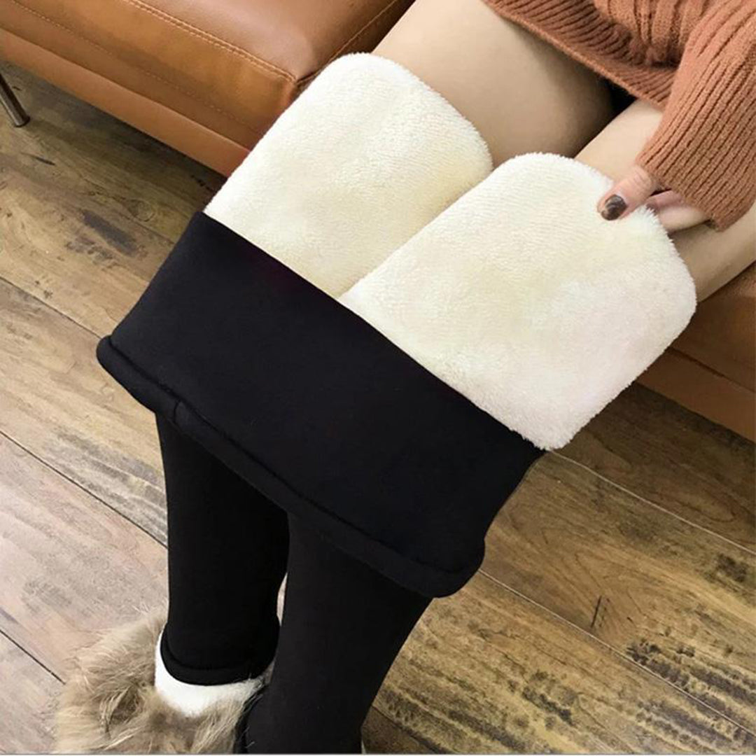 Women's Thermal Fleece Lined Leggings for Winter Layering in Black, Gray, Navy-The Yellow Prime