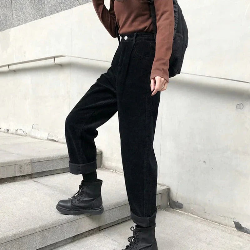 Women's Stylish Corduroy Pants-The Yellow Prime