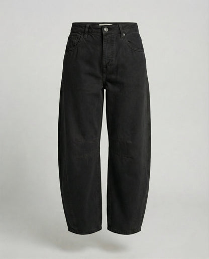 Women's Trendy Wide-Leg Denim Trousers-The Yellow Prime