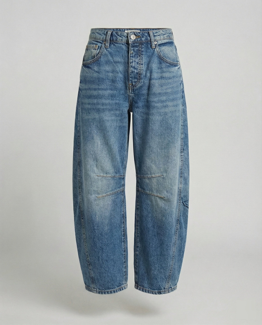 Women's Trendy Wide-Leg Denim Trousers-The Yellow Prime