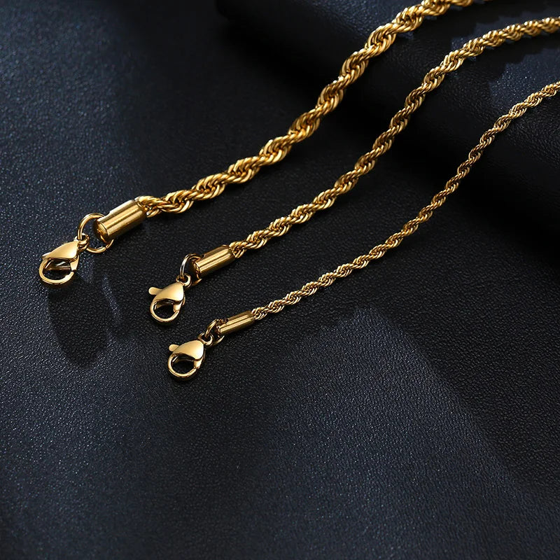 Women's Twisted Stainless Steel Rope Chain Bracelet-The Yellow Prime