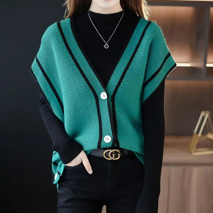 Women's V-Neck Contour Cardigan-The Yellow Prime