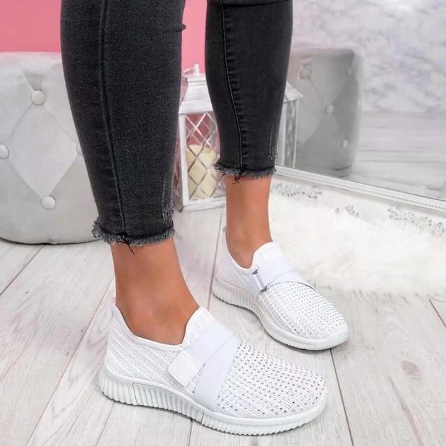 Women's Velcro Slip-On Sneakers | Enhance Walking Comfort!-The Yellow Prime