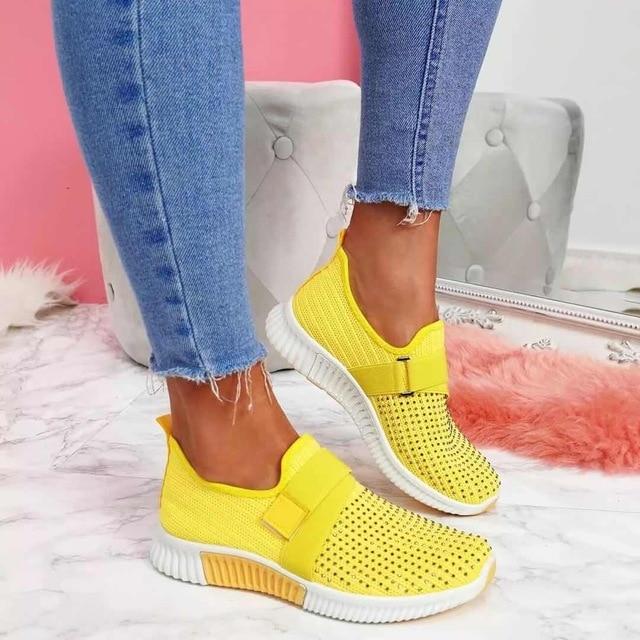 Women's Velcro Slip-On Sneakers | Enhance Walking Comfort!-The Yellow Prime