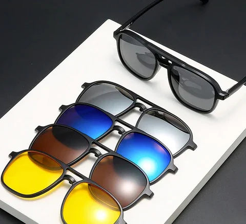 Women's Versatile Sunglasses – 6-in-1 Design, UV400 Protection-The Yellow Prime