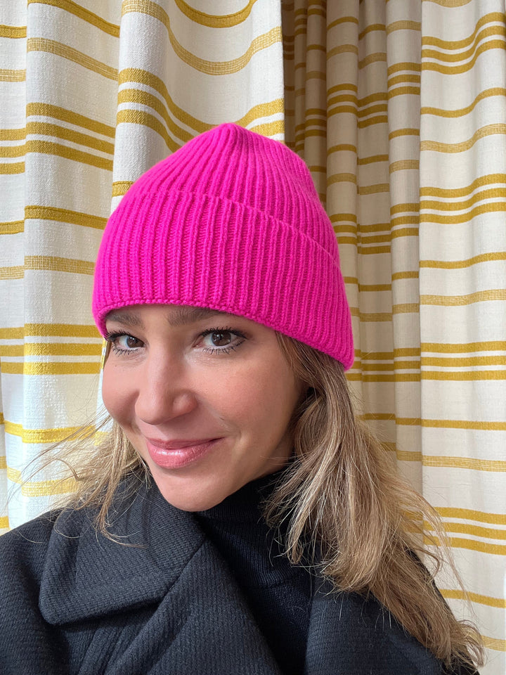 Women's Warm Cozy Beanie - Folded Cuff, Ribbed Knit for Winter-The Yellow Prime