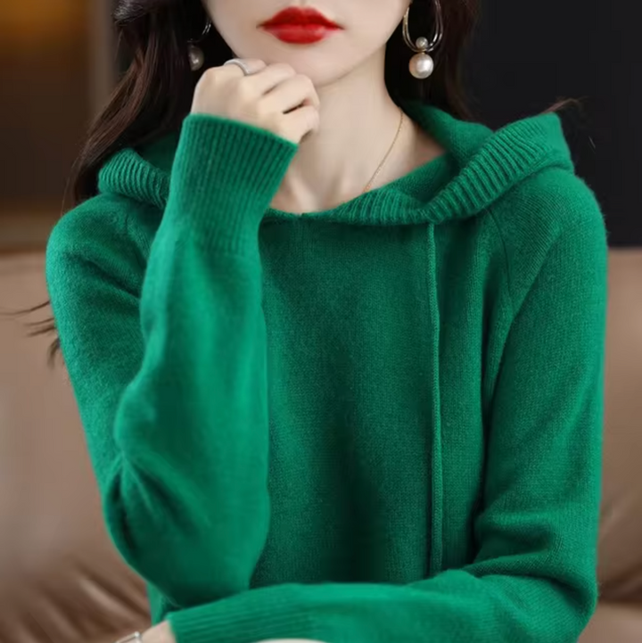 Women's Warm Cozy Knit Hoodie - Soft, Relaxed Fit-The Yellow Prime