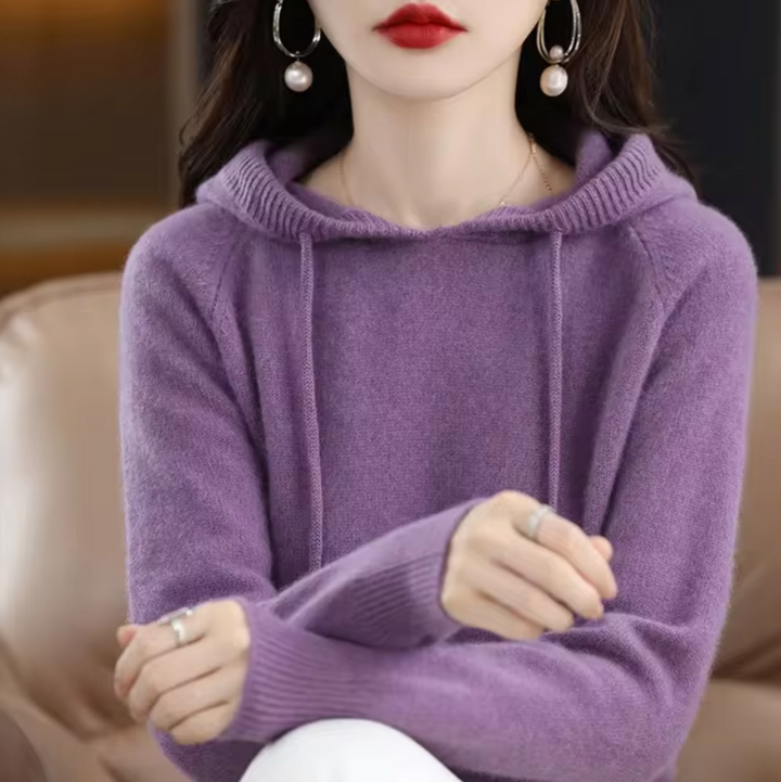 Women's Warm Cozy Knit Hoodie - Soft, Relaxed Fit-The Yellow Prime