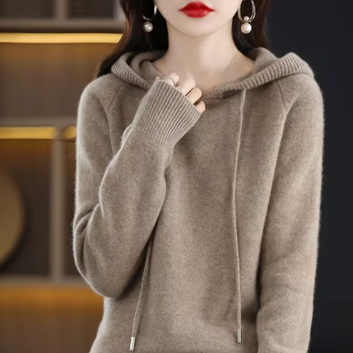 Women's Warm Cozy Knit Hoodie - Soft, Relaxed Fit-The Yellow Prime