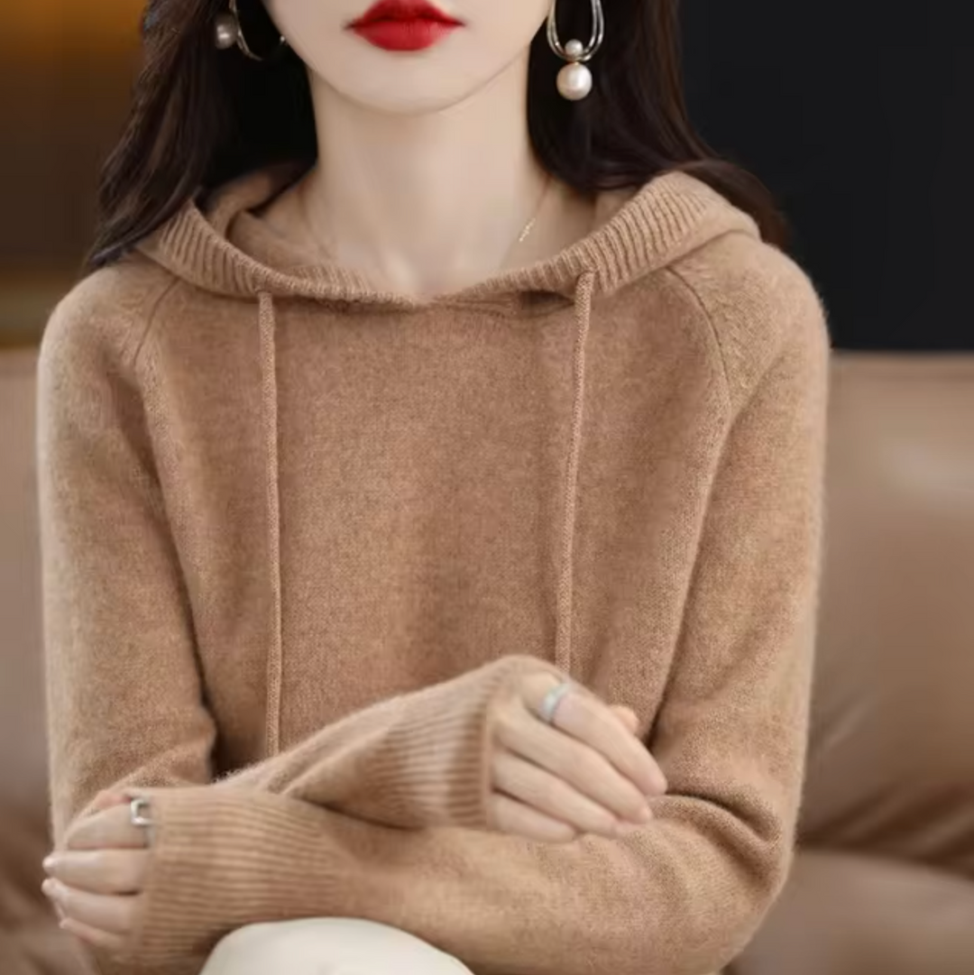 Women's Warm Cozy Knit Hoodie - Soft, Relaxed Fit-The Yellow Prime