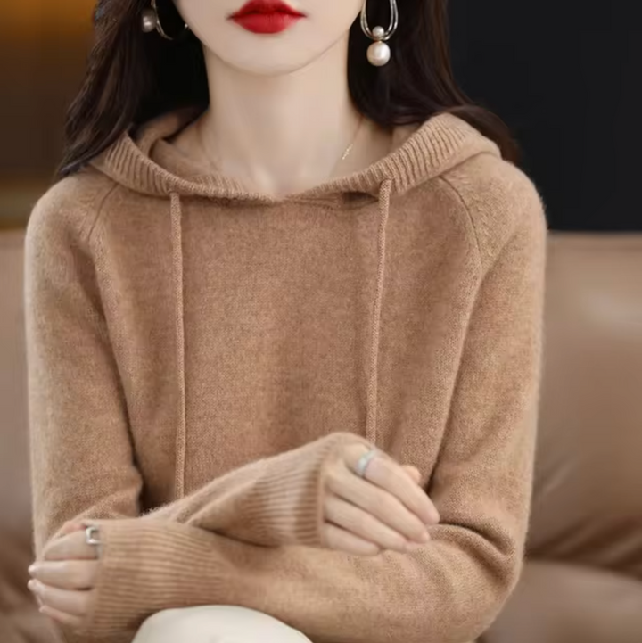 Women's Warm Cozy Knit Hoodie - Soft, Relaxed Fit-The Yellow Prime