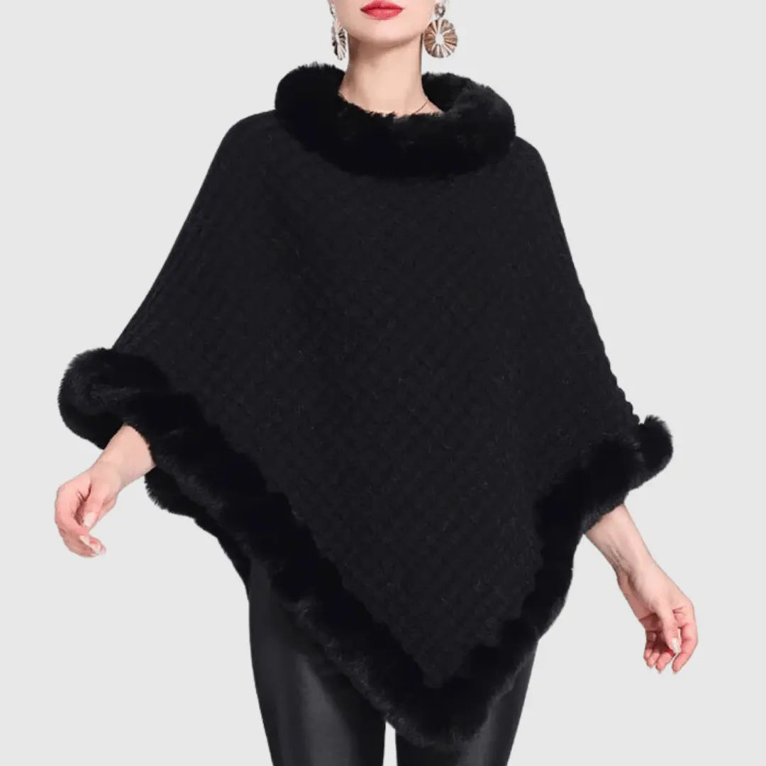 Women's Warm Cozy Poncho - Slouchy Cowl, Acrylic for Fall-The Yellow Prime