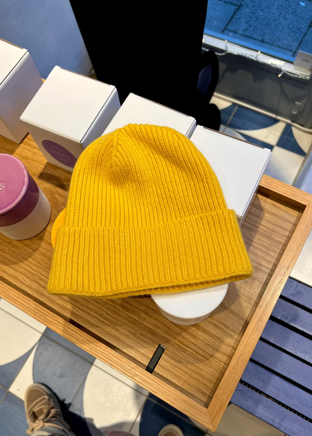Women's Warm Cuffed Ribbed Knit Beanie - Wool Blend-The Yellow Prime
