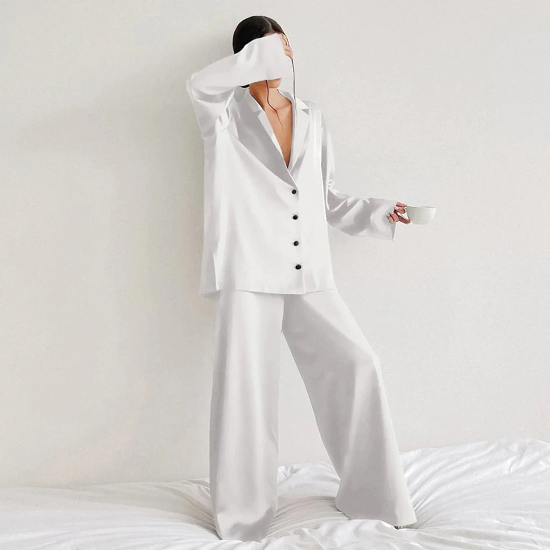 Women's breathable pajama set – silky, hypoallergenic for comfort-The Yellow Prime
