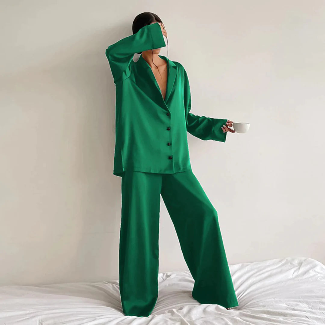 Women's breathable pajama set – silky, hypoallergenic for comfort-The Yellow Prime