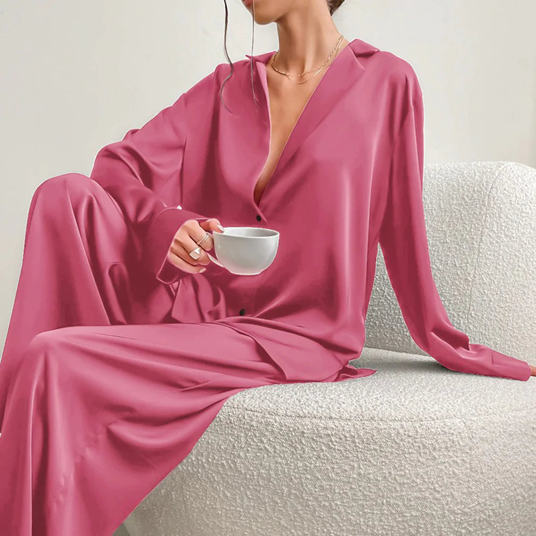 Women's breathable pajama set – silky, hypoallergenic for comfort-The Yellow Prime