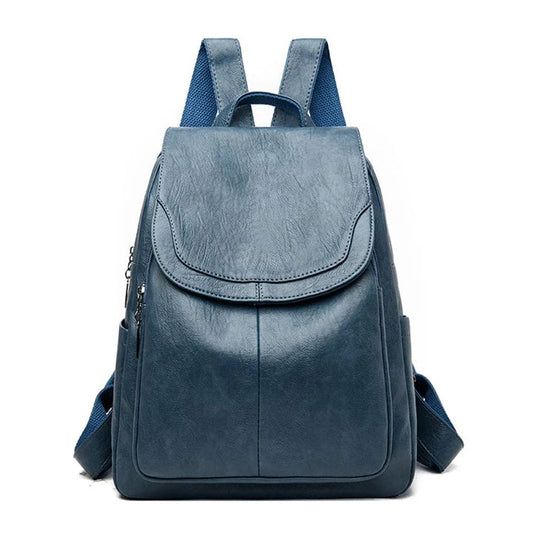 Women's durable leather backpack – structured design for work and daily use-The Yellow Prime