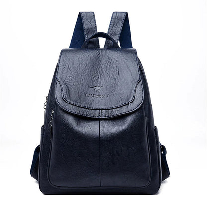 Women's durable leather backpack – structured design for work and daily use-The Yellow Prime