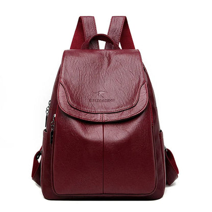 Women's durable leather backpack – structured design for work and daily use-The Yellow Prime