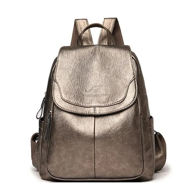 Women's durable leather backpack – structured design for work and daily use-The Yellow Prime