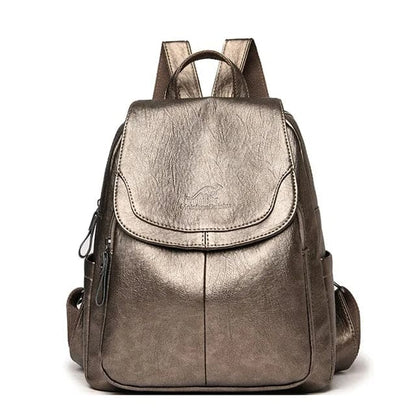 Women's durable leather backpack – structured design for work and daily use-The Yellow Prime