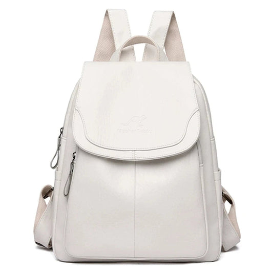 Women's durable leather backpack – structured design for work and daily use-The Yellow Prime