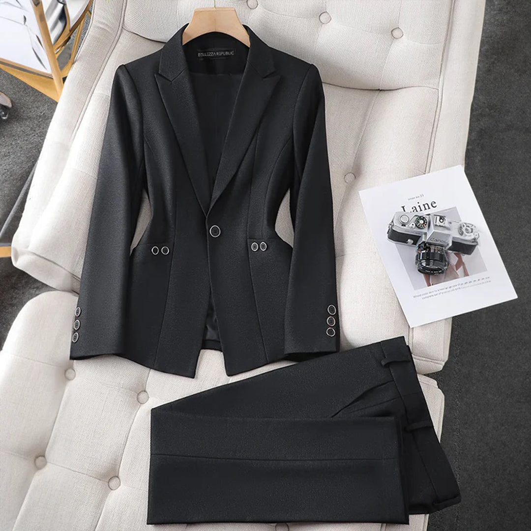 Women's versatile blazer – classic cut, high-quality fabric for events-The Yellow Prime