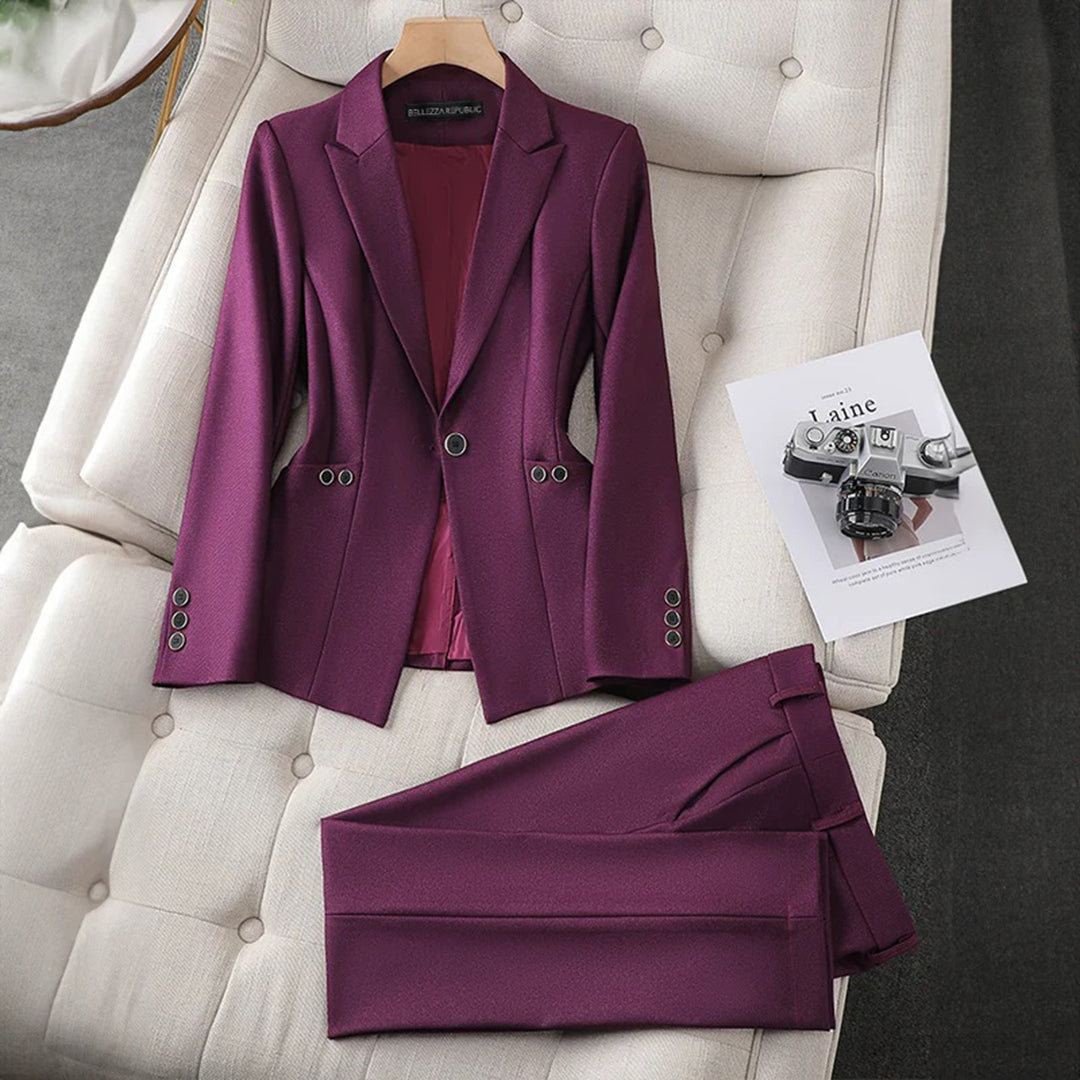 Women's versatile blazer – classic cut, high-quality fabric for events-The Yellow Prime