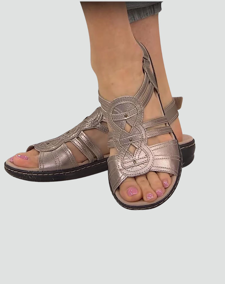 Women's Cushioned Footbed Hook-and-Loop Sandals for Comfort
