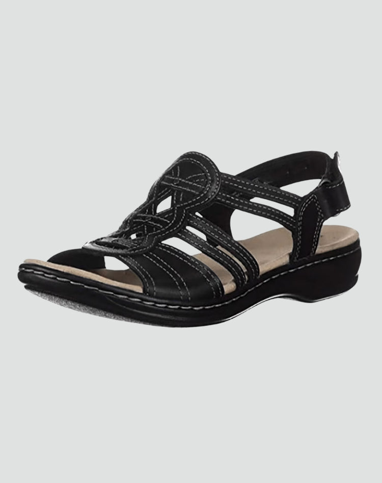 Women's Cushioned Footbed Hook-and-Loop Sandals for Comfort