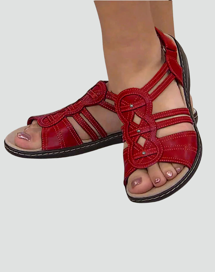 Women's Cushioned Footbed Hook-and-Loop Sandals for Comfort