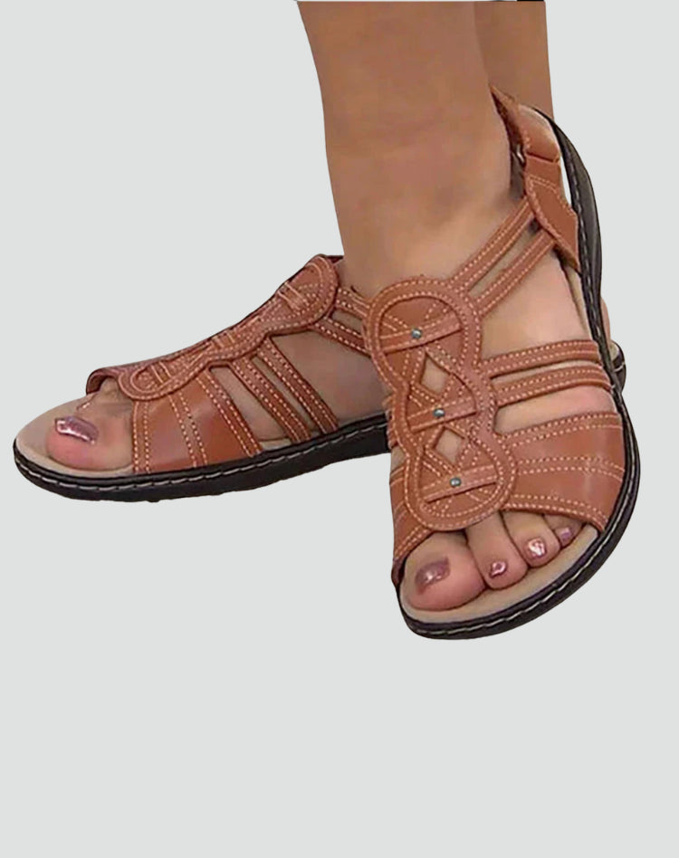 Women's Cushioned Footbed Hook-and-Loop Sandals for Comfort