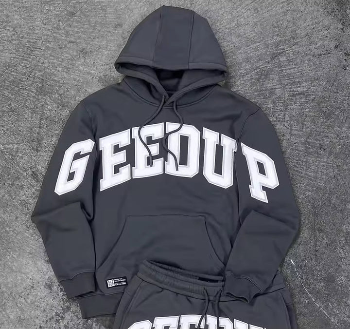 Unisex oversized Y2K-hættetrøje med bogstav – trendy streetwear-mode