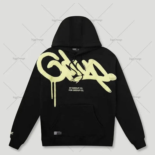 Unisex Y2K Oversized Letter Hoodie – Trendy Streetwear Fashion