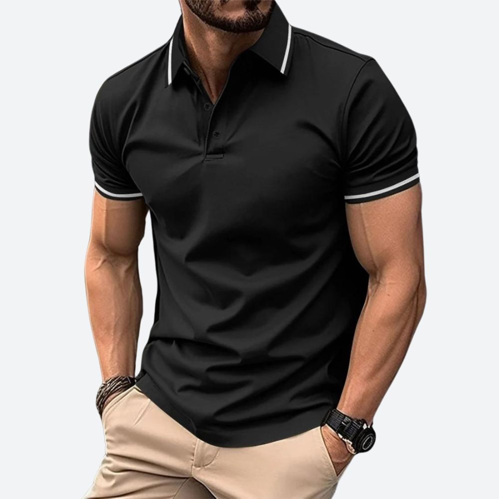 Zander | Men's Fashionable Short-Sleeved Polo Shirt-The Yellow Prime