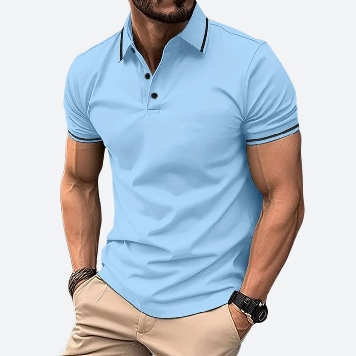 Zander | Men's Fashionable Short-Sleeved Polo Shirt-The Yellow Prime