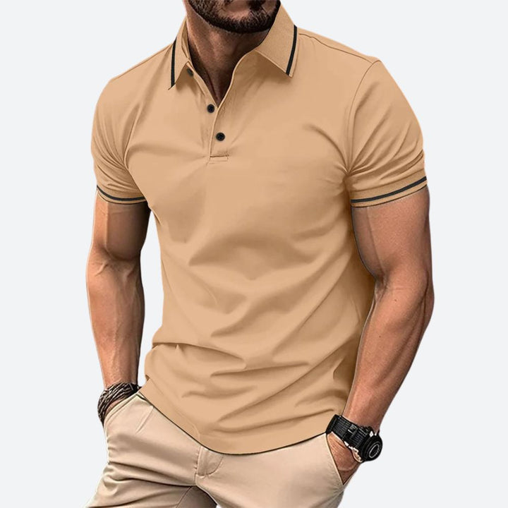 Zander | Men's Fashionable Short-Sleeved Polo Shirt-The Yellow Prime