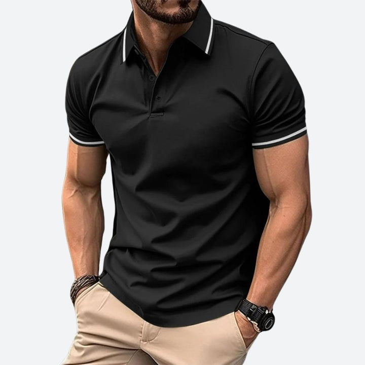 Zander | Men's Fashionable Short-Sleeved Polo Shirt-The Yellow Prime