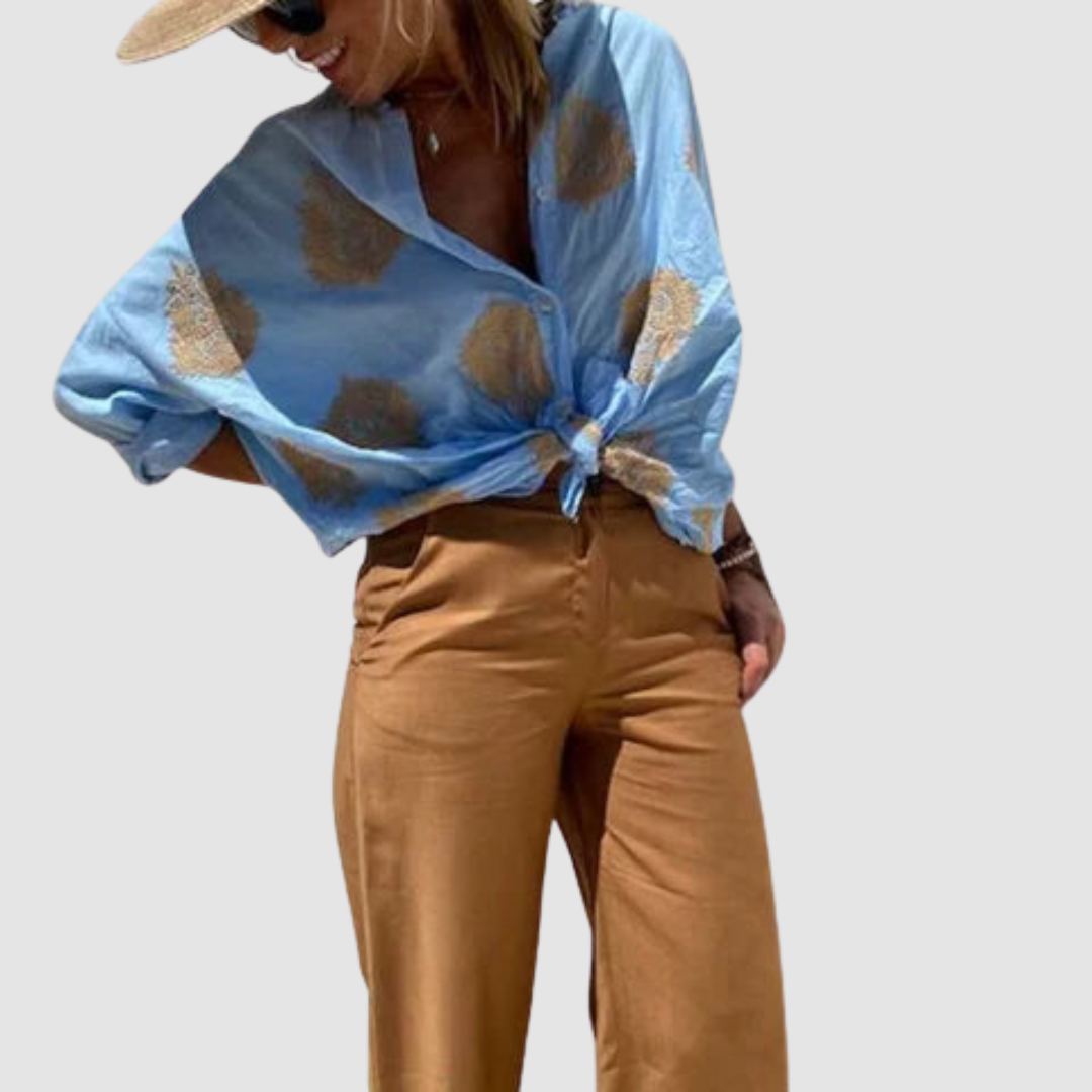 Gaby | Women's Elegant Breathable Blouse-The Yellow Prime