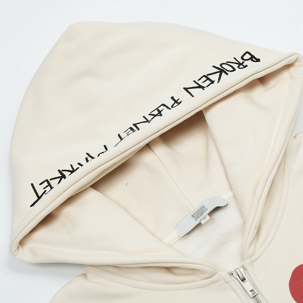 Men's Oversized Hooded Cardigan - Zip-Up Cotton for Autumn-The Yellow Prime