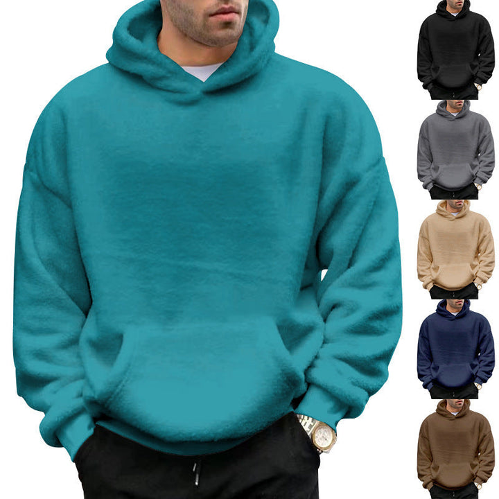 Men's Soft Relaxed Pullover Hoodie - Double Velvet for Winter-The Yellow Prime