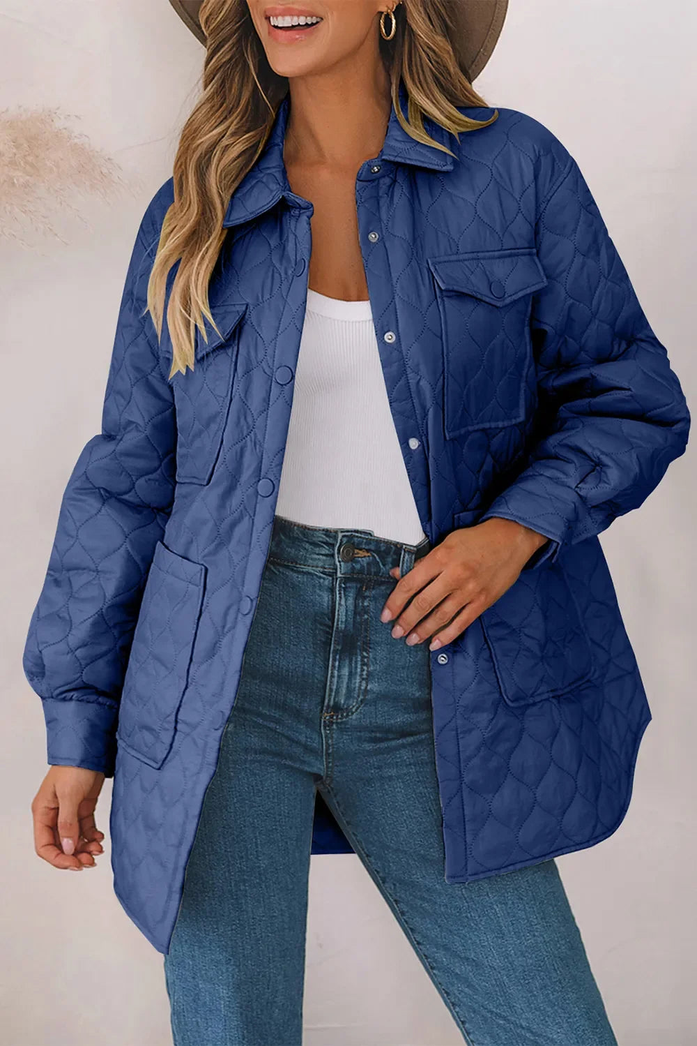 Women's Winter Coat, Snap Front, Collared, Sizes S-2XL
